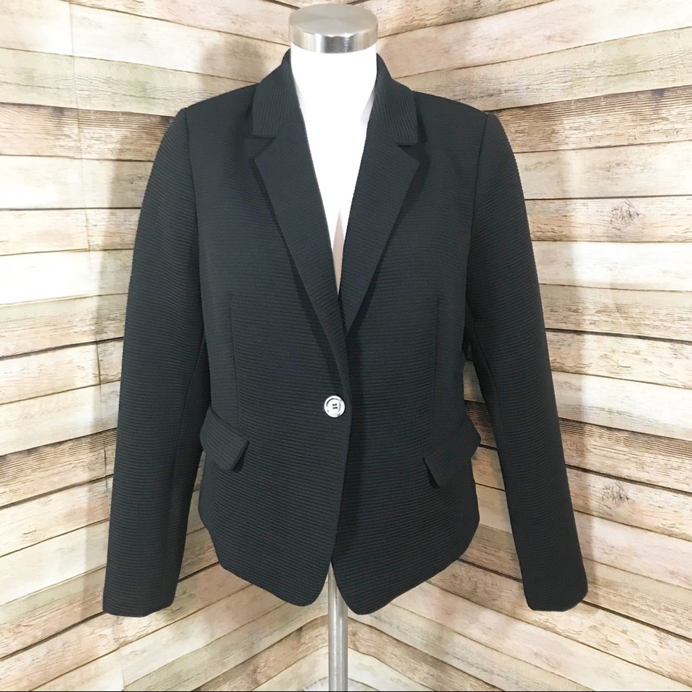Jules & Leopold black ribbed blazer